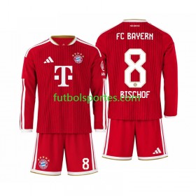 Camiseta Bayern de Múnich Tom Bischof 8 Niño Primera Equipación 2026/2027 Manga Larga